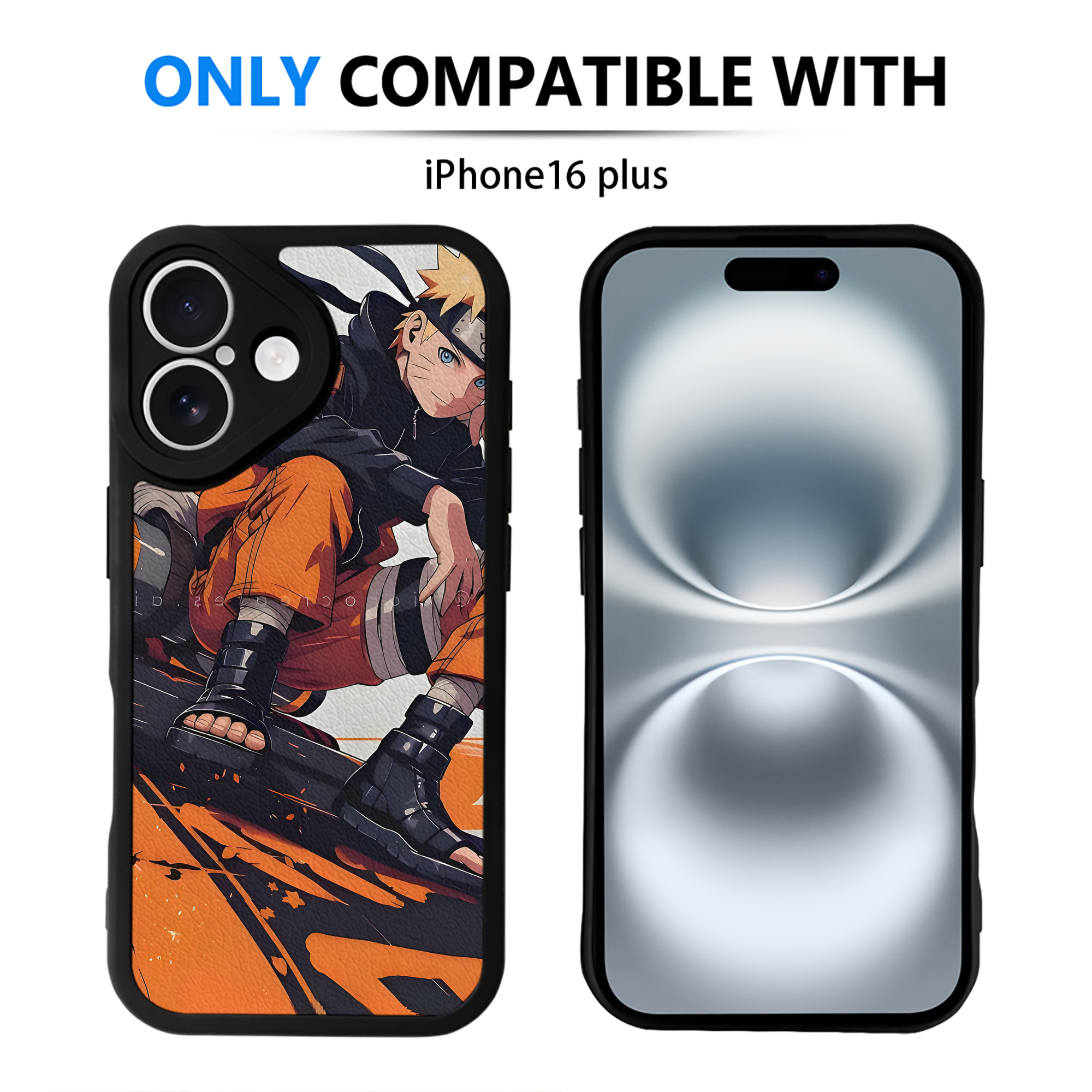 （画像用） NARUTO -ナルト- NARUTO -ナルト- 疾風伝 【iPhone 16シリーズ対応】シリコンスマホケース（レザー調） 材質：シリコン